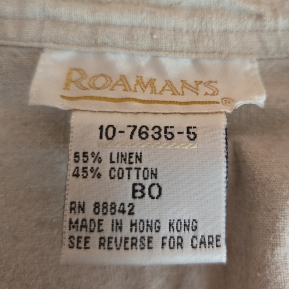 Roaman's 90s Women's Embroidered Linen-Blend Shirt - Size XL - Picture 6 of 6